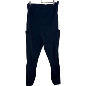 Black Maternity Leggings with Side Pockets Size L